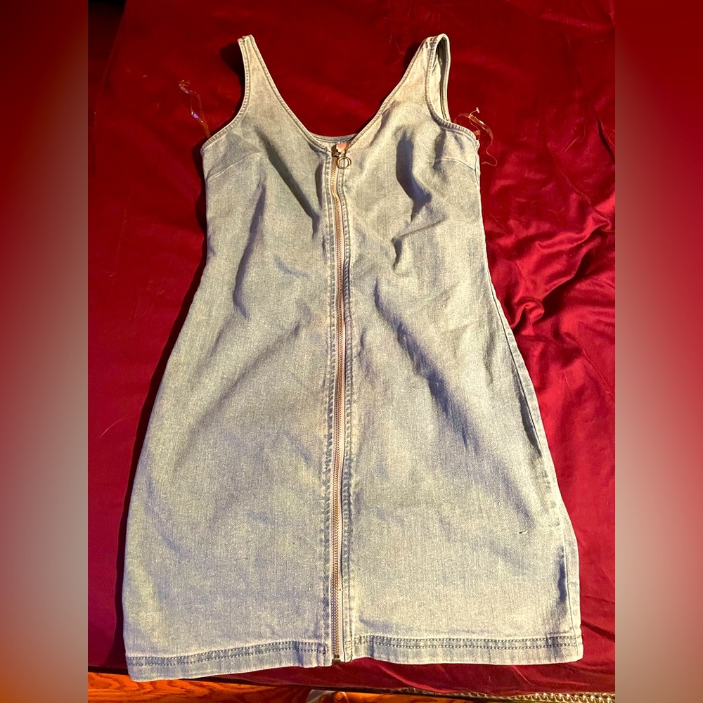 BRand new zip up jeans dress